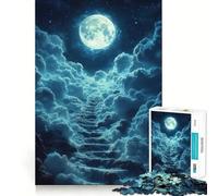 L'Escalier vers la Lune Puzzle de 1000 pièces pour Adolescents Jeu de réflexion Activité à la Maison Découpe Nette Cadeau touchant 38x52cm