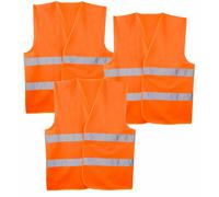 Lescars 3 gilets de sécurité oranges