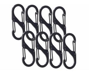 Lescars 8 mousquetons en S pour fixation de filet de coffre