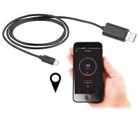 Lescars Câble avec bluetooth pour géolocalisation par application - Micro USB
