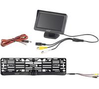 Caméra d'aide au recul avec support pour plaque d'immatriculation - Avec écran Lescars