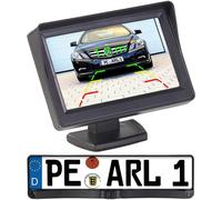 Caméra d'aide au recul avec support de plaque - Avec écran sans fil