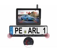 Lescars Caméra de recul solaire HD sans fil PA-720.slr avec moniteur et avertisseur