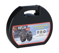 Lescars Chaînes à neige stables XXL pour pneus 225/55 R19 et plus, compatibles avec voiture, camion léger, en acier, avec boîte de transport