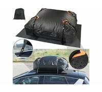 Lescars Coffre de toit souple en toile de bâche étanche 425 L avec tapis