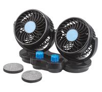 Lescars Double ventilateur pour voiture 12 V avec 2 niveaux de vitesse VT-60.car