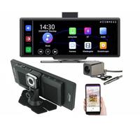 Lescars Écran tactile 10,26" sans fil, fonctions Carplay avec caméra de recul