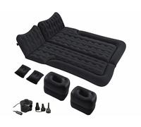 Lescars Lit gonflable 180 x 135 cm pour banquette arrière et coffre avec pompe à air électrique