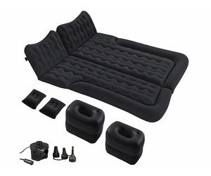 Lescars Lit gonflable 180 x 135 cm pour banquette arrière et coffre avec pompe à air électrique