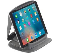 Support pour tablette - Lescars - 7"" à 10"" - Inclinaison réglable - Antidérapant - Noir