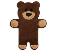 LESCHI Coussin chauffant - Bouillotte micro-ondes 10 compartiments - Animal : l’ourson teddy blanc avec cœur - Bouillotte graines de blé bio souple - Idéal pour se réchauffer en hiver et le ventre