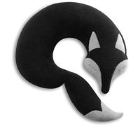 Leschi | Coussin de voyage (voiture et avion) Oreiller cervical repose tête gadget tour de cou | Pierre le Renard | Minuit/Minuit