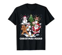 L'escouade de Noël Danse avec Le Père Noël et Ses Amis T-Shirt Graphique avec Valeur