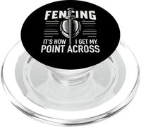 L'escrime, C'est comme ça Que Je Fais Passer Mon Message PopSockets PopGrip pour MagSafe