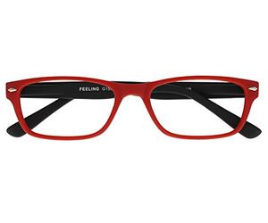 Lesebrille Feeling rot-schwarz +2.50 dpt