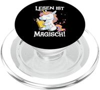 Lesen Ist Magisch Einhorn Lesen Magische Lesewelt Kinder PopSockets PopGrip pour MagSafe