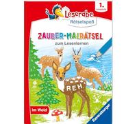 Leserabe Rätselspaß - Zauber-Malrätsel zum Lesenlernen: Im Wald (1. Lesestufe)