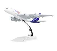 LESES Modèle d'avion moulé sous pression à l'échelle 1:400 FedEx A380 pour décoration ou cadeau