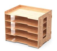Lesfit Banette de Rangement Bureau en Bois - Organisateur pour Papiers, Dossiers et Documents