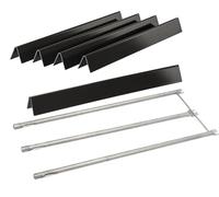 Leship Barres aromatisantes de 62,2 cm et tube de brûleur de 86,4 cm de rechange pour barbecue Weber 7539 67722, Genesis 300 Series Genesis E-310 E-320 E-330 S310 S320 avec commande latérale, acier