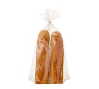 Lesibag Lot de 100 sacs à pain perforés en plastique avec attaches torsadées pour pain maison et boulangerie (28 x 45,7 cm)