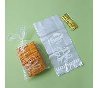 Lesibag Lot de 50 sacs d'emballage pour pain - Sacs à pain imprimés pour pain maison ou boulangerie - Sacs réutilisables pour grands pains - 20,3 x 10,2 x 45,7 cm