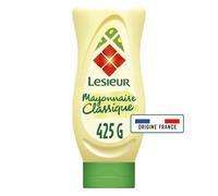 LESIEUR - Mayonnaise Intense à l’Huile de Colza, Texture Onctueuse et Saveur Relevée (Flacon 425g) - Le lot de 4