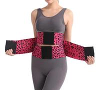 LESMIRE Ceinture gainante pour abdominaux, contrôle du ventre, ceinture gainante pour le dos, ceinture gainante avec triple enveloppe, confortable et respirante, grande taille, Rouge, L