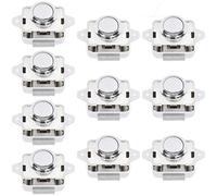 LESOLEIL Bouton Poussoir Camping Car - Serrure Loquet Porte Fermeture Placard Bouton pour RV caravane de moteur 10 pièces Argent