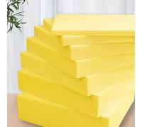 Lesone Feuille de Mousse de Rembourrage Jaune, Coussins en Éponge de Polyuréthane 35D, Mousse Polyvalente pour Rembourrage Coussins/Canapés/Matelas/Chaises/Tapisserie (Épaisseur 8 cm-180x40cm)