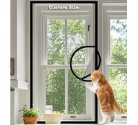 Lesone Moustiquaire universelle semi-transparente pour fenêtre - Anti-chat - Taille personnalisée - Pour balcon et cuisine