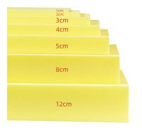 Lesone Plaque en Mousse Polyuréthane, Rembourrage Haute Densité 35D, Jaune Mousse d'Ameublement de Rechange pour Coussin de Canapé, Bancs, Chaises, Matelas (Épaisseur 10 cm-55x55cm)