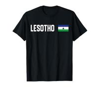 Lesotho Drapeau National rétro Vieilli Graphique Patriotique T-Shirt