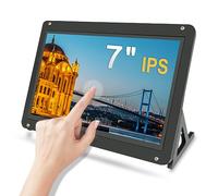 LESOWN Écran tactile Raspberry Pi 7" avec étui, écran tactile LCD 7" 1024 x 600 IPS petits haut-parleurs pour Windows Driver gratuit