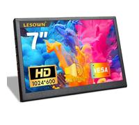 LESOWN Petit moniteur portable HDMI LCD 7" avec haut-parleurs - Résolution IPS 1024 x 600 - Écran secondaire pour PC