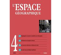 L'Espace Géographique 2011-4 Décembre 2011 - Collectif - Puf - broché - Revue