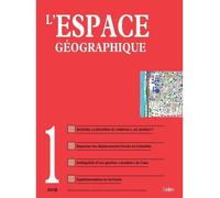 L'espace géographique n° 1-2019 Année 2019 - Collectif - Puf - broché - Revue