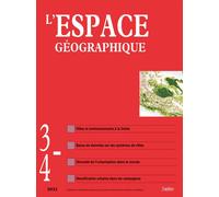 L'espace géographique n° 3/4-2021 - Collectif - Puf - broché - Revue