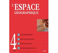 L'espace géographique n° 4-2022 - Collectif - Puf - broché - Revue