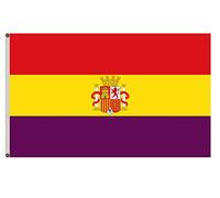 L'Espagne Durant La Seconde République Espagnole (1931-1939) Drapeaux Résistant Aux Intempéries Garden Flag Avec Œillets Drapeau De Jardin Pour Bar Jardin Célébrations 3X5Ft