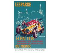 Lesparre Médoc Course Automobile 1950 Reproduction Affiche Poster/Format Size 50X70 cm Papier 300 GR-Vente du fichier numérique HD Possible Nous Consulter (Boutique : affichevintage.FR)