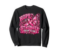 l'espoir est Plus Fort Que la Peur Ruban Rose Contre Le Sweatshirt