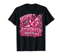 l'espoir est Plus Fort Que la Peur Ruban Rose Contre Le T-Shirt