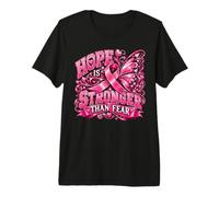 l'espoir est Plus Fort Que la Peur Ruban Rose Contre Le T-Shirt Haut de Gamme