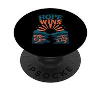 l'espoir gagne Romans 15:13 Sunrise Ocean Christian PopSockets PopGrip Adhésif
