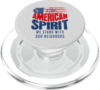 l'esprit américain : Nous, Le Peuple, soutenons la démocratie de nos voisins PopSockets PopGrip pour MagSafe