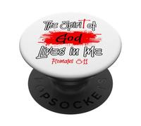 l'esprit de Dieu habite en Moi Romains 8:11 PopSockets PopGrip Adhésif