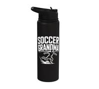 L'esprit de joueuse passionnée de football d'une grand-mère Stainless Steel Insulated Water Bottle