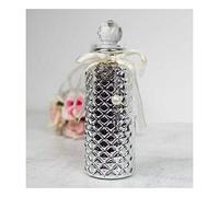 L'Esprit Des Anges Bouteille Shabby Chic Décorative Romantique en Verre avec Ruban Satin Coeur et Perle