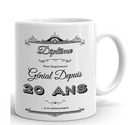 L'Esprit Des Anges Cadeau Anniversaire Homme 20 ans - Tasse Mug - Diplôme Tout Simplement Génial Depuis 20 ans - Original Personnalisé